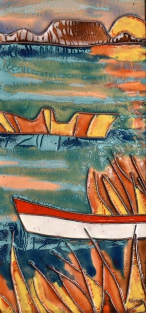 Kornélia Fehér - A Lonely Boat on Lake Balaton